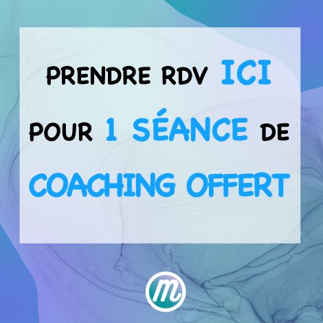  Image illustrant une offre spéciale de coaching avec l'inscription "Séance gratuite" en bleu, accompagnée d'un article sur la confiance en soi.